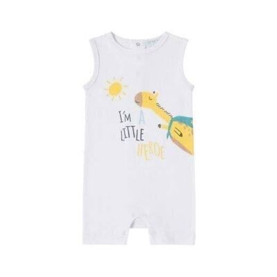 Giraffe pilot sleeveless baby pajamas