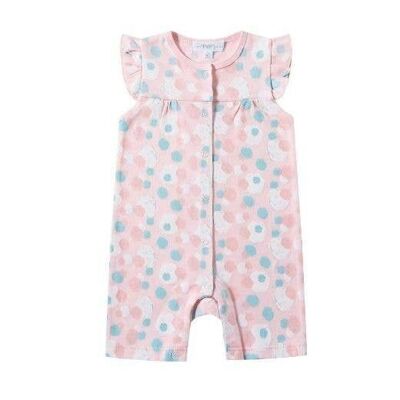 Pijama Manga Volante De Bebé Niña Lunares