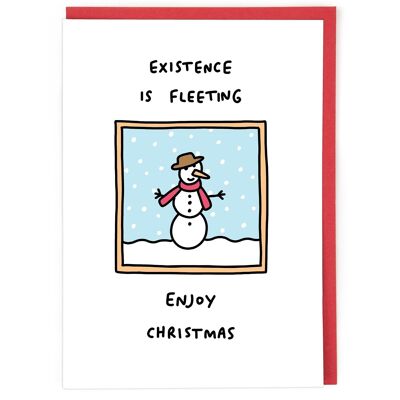 Existenz ist flüchtige Weihnachtskarte