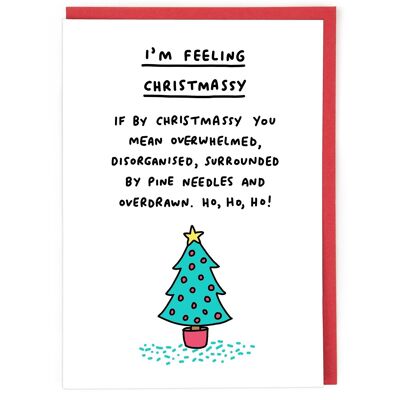 Weihnachtskarte mit weihnachtlichem Gefühl