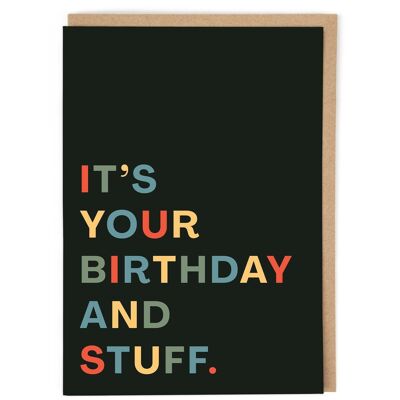 Geburtstags- und Stuff-Geburtstagskarte