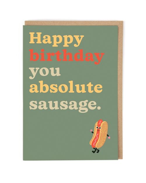 Birthday Sausage Birthday Card