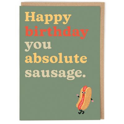 Birthday Sausage Birthday Card
