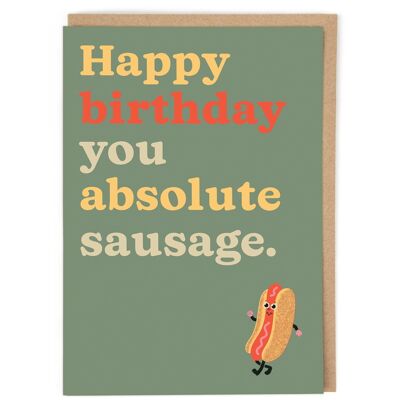 Birthday Sausage Birthday Card