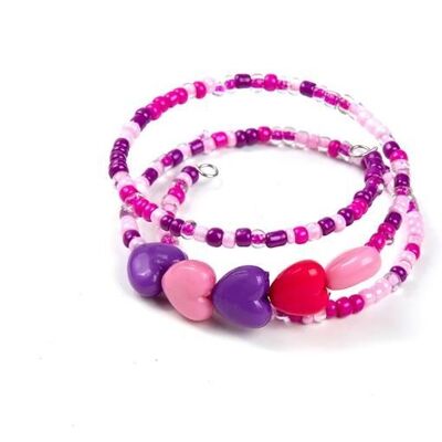 Children's spiral bracelet with colored balls