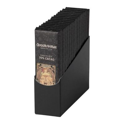 TAVOLETTA DI CIOCCOLATO FONDENTE 70% 18g - Display da 14 tavolette