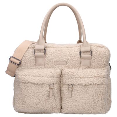 Changing bag (with changing mat) Hello Little One - beige sherpa