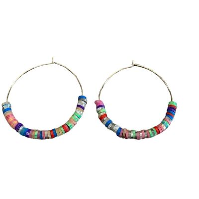 Pendientes de aro Sunshine multicolor