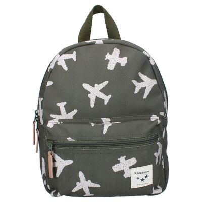 Mochila infantil - Aviones caqui