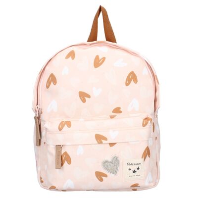 Loving Days children's backpack - Pink/caramel hearts