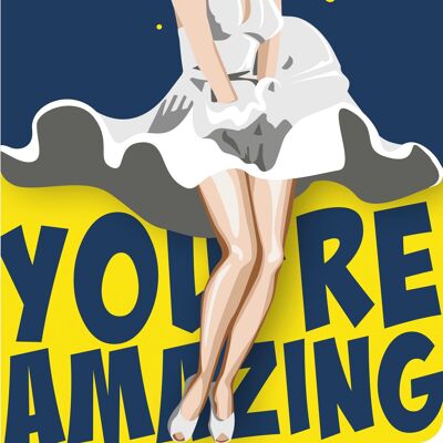 Fun-Cut Doppelkarte "You're Amazing"