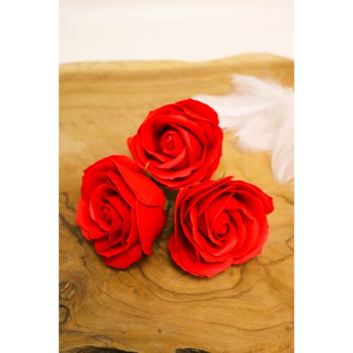 Fleur de savon – Rose moyenne Rouge