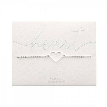 Bracelet Classique - Plaqué Argent - Coeur 1