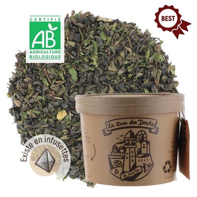 Organic mint green tea
