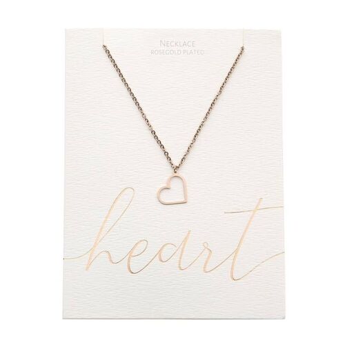 Classic Necklace - Rosegold-Plated - Heart