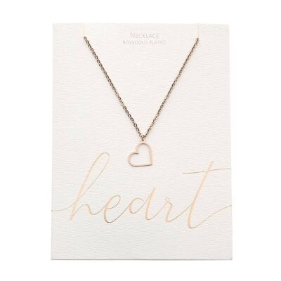 Classic Necklace - Rosegold-Plated - Heart