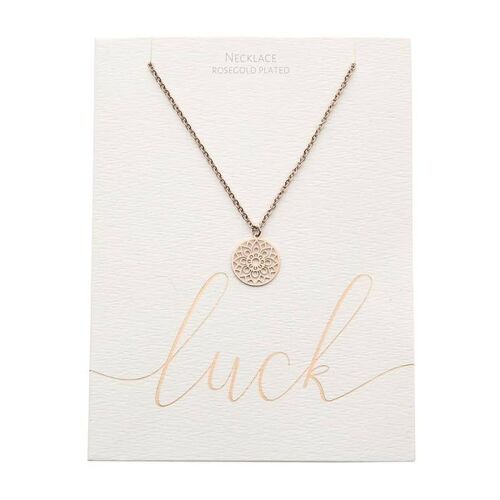 Classic Necklace - Rosegold-Plated - Mandala Of Luck