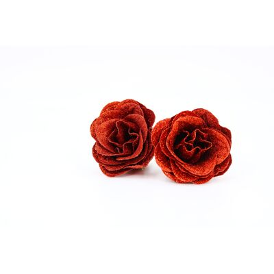 Fiore – Rosa rossa glitterata