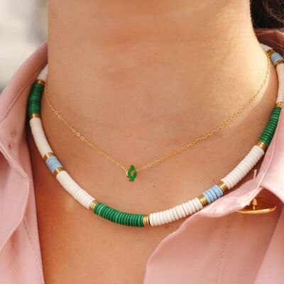 Shera necklace - tinted fine stones