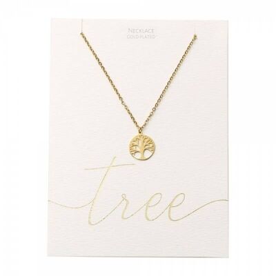 Classic Necklace - Gold-Plated - Tree Of Life