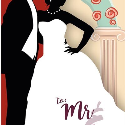 Carte double Fun-Cut "Mr & Mrs"
