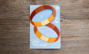 Carte double Fun-Cut « Just Married » 2