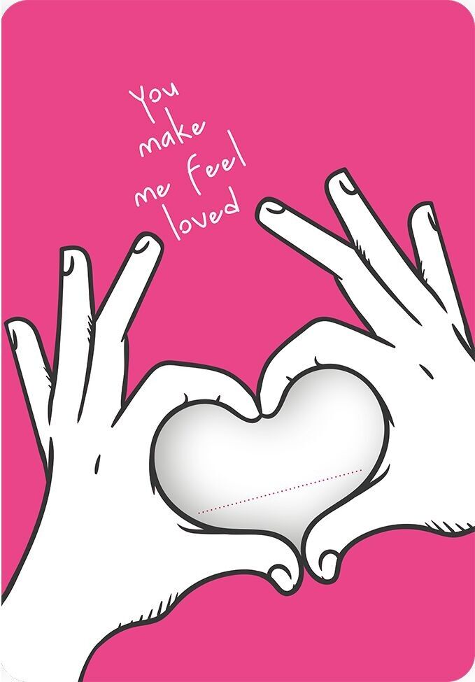Fun-Cut double card "You make me feel loved"