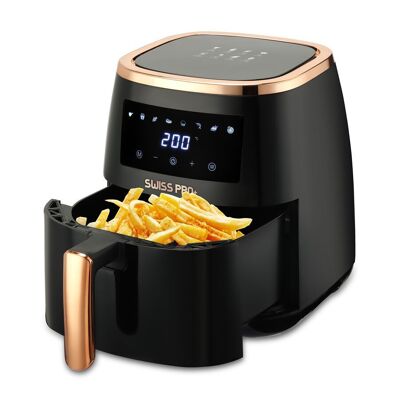 Smart Air Fryer Schwarz Gold 6.5L