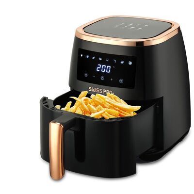 Smart Air Fryer Schwarz Gold 6.5L