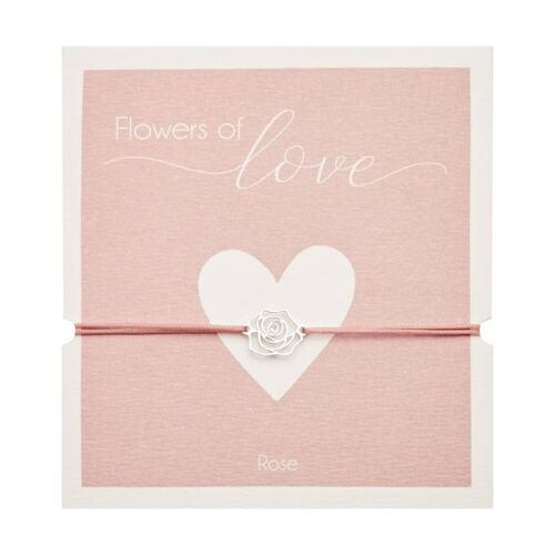 Bracelet-"Flowers Of Love"-Stainless Steel- Rose