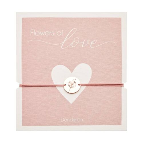 Bracelet-"Flowers Of Love"-Rosegold Pl.-Dandelion