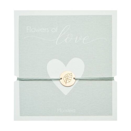 Bracelet-"Flowers Of Love"-Gold Pl.-Ginkgo