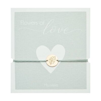 Bracelet-"Flowers Of Love"-Gold Pl.-Ginkgo