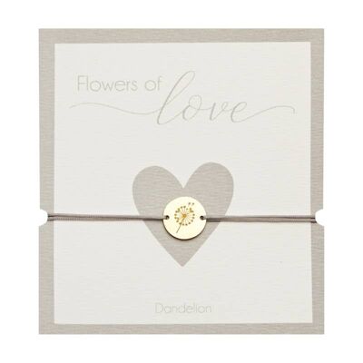 Bracelet-"Flowers Of Love"-Gold Pl.-Dandelion
