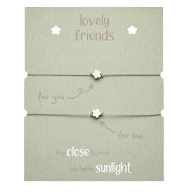 Bracelets-"Lovely Friends"-Stainless St.-Heart