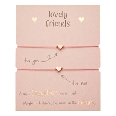 Bracelets-"Lovely Friends"-Rosegold Pl.-Flower