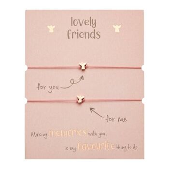 Bracelets-"Lovely Friends"-Rosegold Pl.-Ange 1