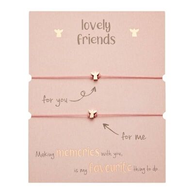 Bracelets-"Lovely Friends"-Rosegold Pl.-Angel