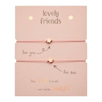 Bracelets-"Lovely Friends"-Rosegold Pl.- Heart