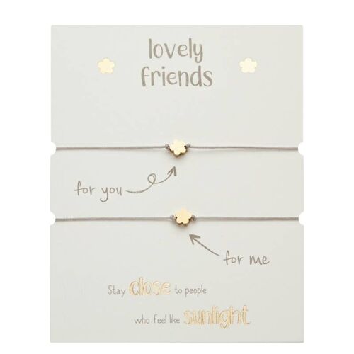 Bracelets-"Lovely Friends"-Gold Pl.-Heart