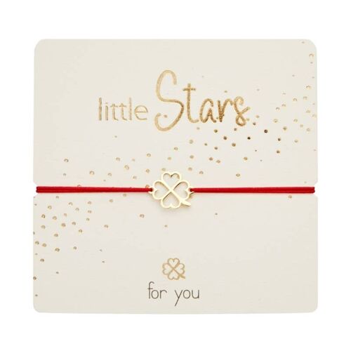 Bracelet-"Little Stars"-Gold Pl.-Clover Leaf