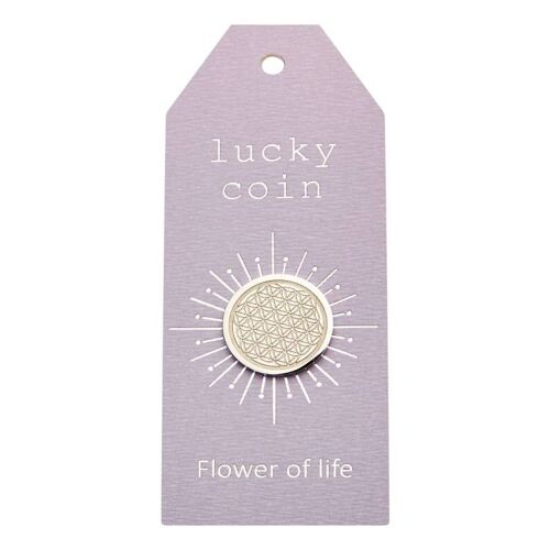 Coin-"Lucky Coin"-Stainless Steel-Flower Of Life