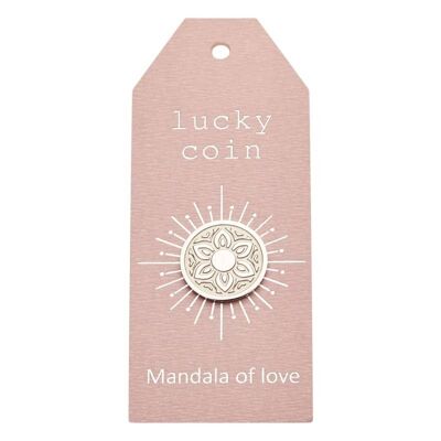 Moneda-"Moneda de la Suerte"-Acero Inoxidable-Mandala Del Amor