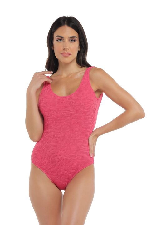 Costume da bagno Intero Hera Fucsia goffrato