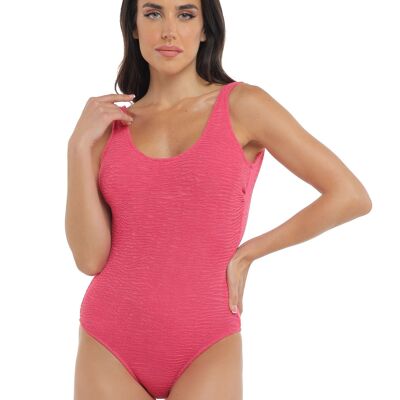 Hera Fuchsia one-piece embossed swimsuit