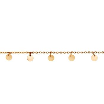 Bracelet de cheville-"Sunshine Is Coming"-Rosegold Pl.-Plaquette 3