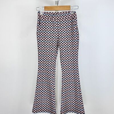 Printed flare pants with elasticated waist for girls