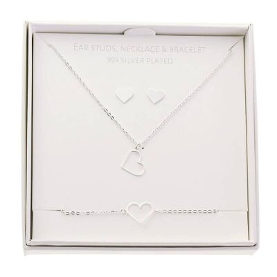 Classic Gift Set Fine Silver Plated - Heart