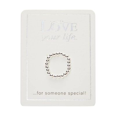 Ring-"Love Your Life"-Silver Pl.