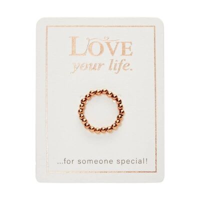 Ring-"Love Your Life"-Rosegold Pl.